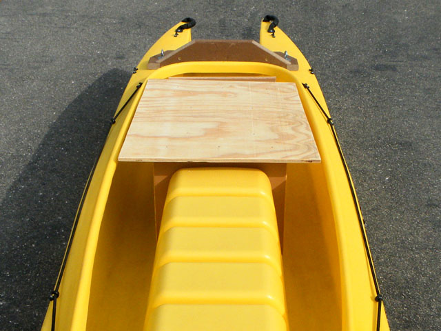 Platform for standing higher on a kayak – for sight fishing, poling 