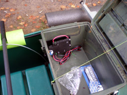 Electric control box in dray box - Roxanne's fishing kayak