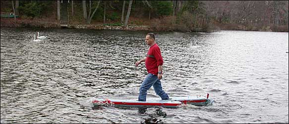 Walking On Water - Charles River, Newton, MA, April 2002